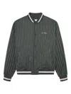 Les Deux "varsity Tech Pinstripe" Jacket In Gray