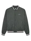 Les Deux "varsity Tech Pinstripe" Jacket In Green