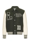 Les Deux Varsity Wool Jacket In Multi