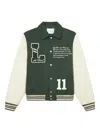 Les Deux Varsity Wool Jacket In Green