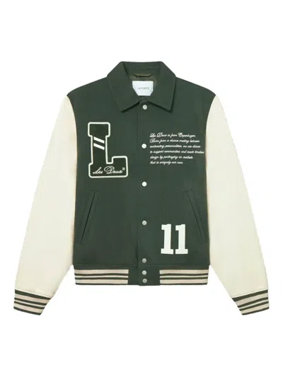 Les Deux Varsity Wool Jacket In Green