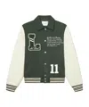 Les Deux Varsity Wool Jacket In Green