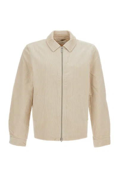 Les Deux Water-repellent Wide-wale Cotton Corduroy Coach Jacket In Neutral