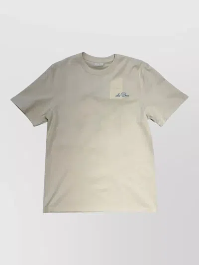 Les Deux Wild Flower Floral Embroidery Crew Neck T Shirt In Neutral