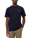 Les Deux Wild Flower Graphic Tee In Dark Navy