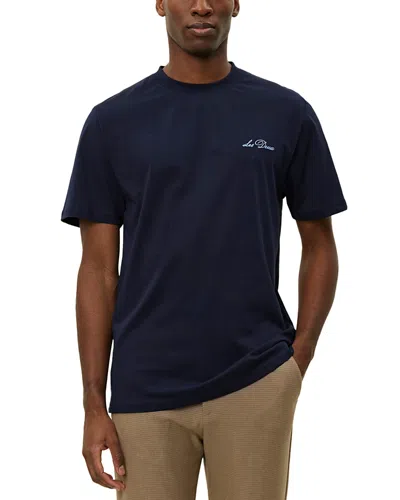 Les Deux Wild Flower Graphic Tee In Dark Navy
