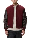 Les Deux Wool Blend Snap Varsity Jacket In Multi