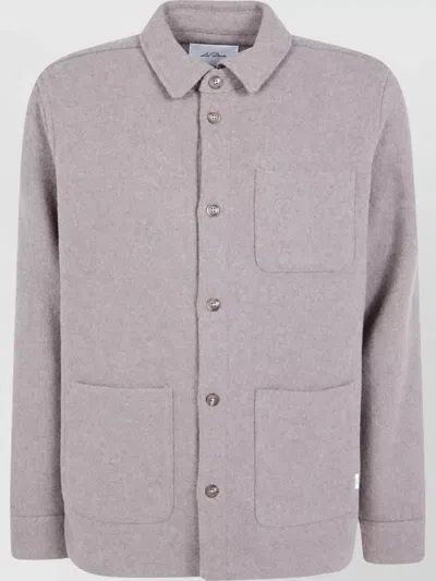 Les Deux Wool Overshirt In Pink