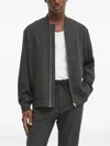 Les Deux Zip-up Bomber Jacket In Gray