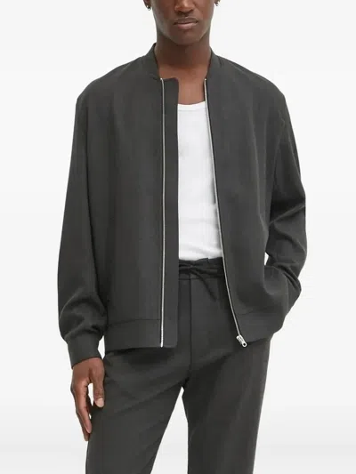Les Deux Zip-up Bomber Jacket In Gray