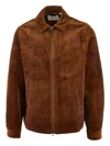 Les Deux Zip-up Corduroy Jacket In Brown