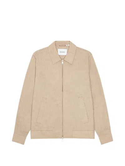 Les Deux Zip-up Collared Jacket In Neutral