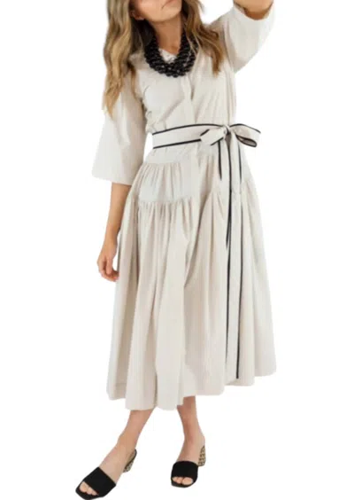 Les Filles D'ailleurs Long Dress In Sand In Beige