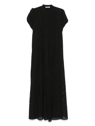 Les Filles D'eva Creams Maxi Dress In 黑色