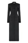 Les Filles D'eva Padded-shoulders Flap-pockets Dress In Black