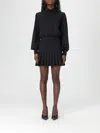 Les Filles D'eva Short Wool Dress In Black
