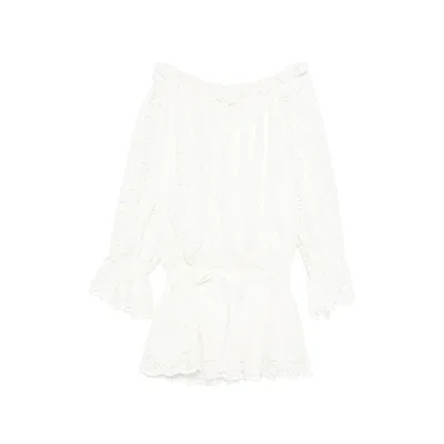 Les Filles D'eva Floral-lace Mini Dress In White