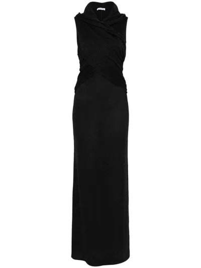 Les Filles D'eva Hooded Maxidress In Black