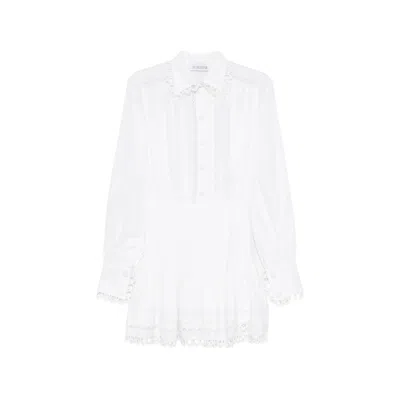 Les Filles D'eva Lace-trim Mini Dress In White