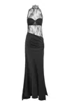Les Filles D'eva Sleeveless Lace Maxi Dress In Black
