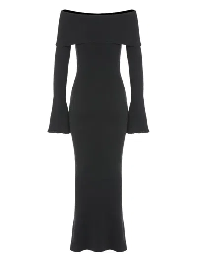 LES FILLES D'EVA LONG-SLEEVE MIDI DRESS