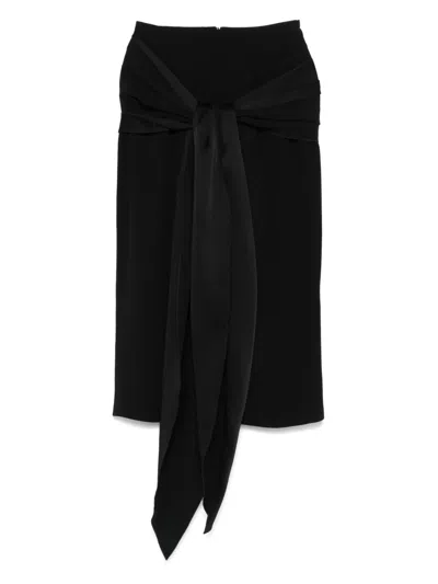 Les Filles D'eva Marie Midi Skirt In Black