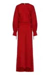 Les Filles D'eva Maxi Crew Neck Dress In Red