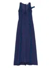 Les Filles D'eva Navy Blue Crepe Maxi Dress