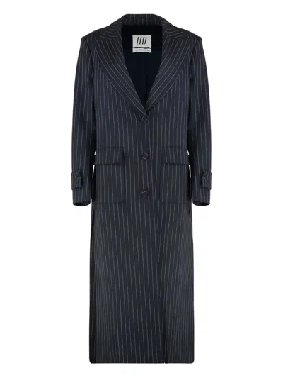 LES FILLES D'EVA PADDED-SHOULDERS STRIPED COAT