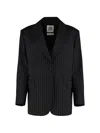 Les Filles D'eva Peak-lapel Blazer In Black