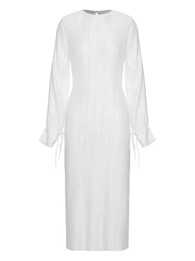 Les Filles D'eva Pleated Long Dress In White