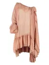 Les Filles D'eva Ruffled Asymmetric Top In Brown