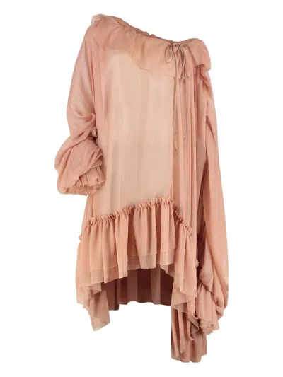 LES FILLES D'EVA RUFFLED ASYMMETRIC TOP