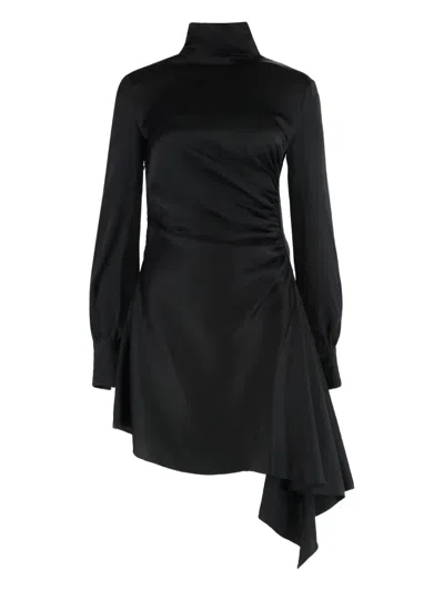 LES FILLES D'EVA RUFFLED HIGH-COLLAR MINI DRESS