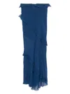 Les Filles D'eva Ruffled Maxi Skirt In Blue