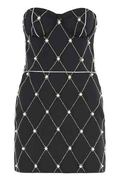 Les Filles D'eva Short Black Dress Without Straps