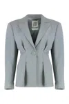Les Filles D'eva Single-breasted One Button Jacket In Gray