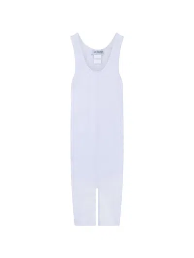 Les Filles D'eva Textured Jumpsuit In White