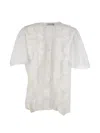 Les Filles D'eva Ruffled Lace Blouse In White