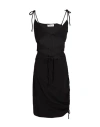 Les Filles D'eva Woman Midi Dress Black Size 4 Polyester In Black