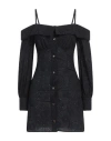 Les Filles D'eva Woman Mini Dress Black Size 4 Cotton