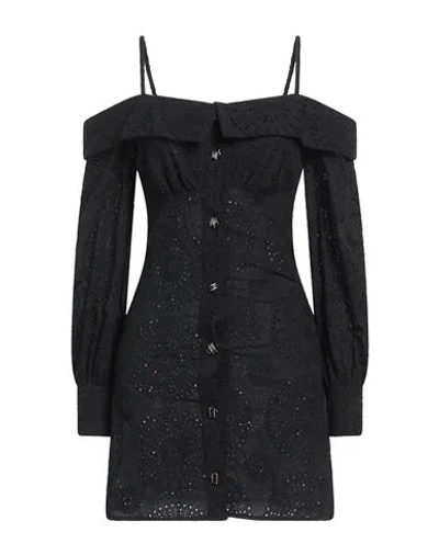Les Filles D'eva Woman Mini Dress Black Size 4 Cotton