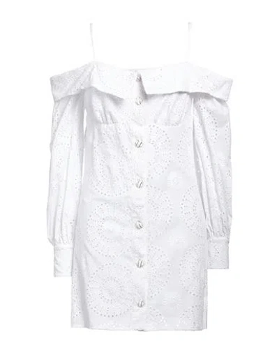Les Filles D'eva Woman Mini Dress White Size 4 Cotton