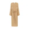 Les Friday Women's Neutrals Ida Wool Blend Knit Maxi Dress