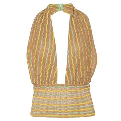 Les Friday Women's Yellow / Orange Aran Lime Top In Yellow/orange
