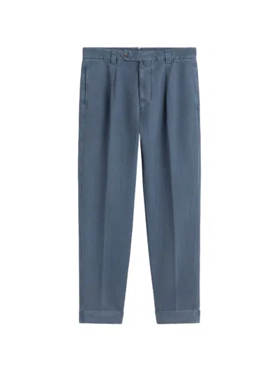 Les Héritiers Bellver Pleated Trousers In Blue