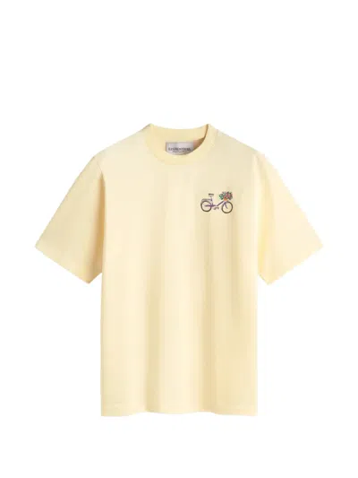 Les Héritiers Bike-print T-shirt In Nude