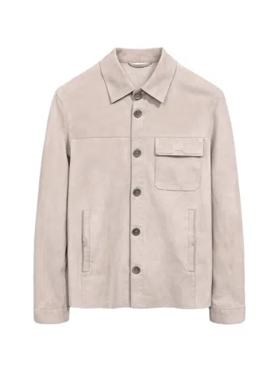Les Héritiers Button-up Shirt Jacket In Nude