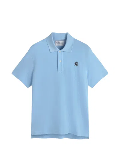 Les Héritiers Chest-detail Polo Shirt In Blue