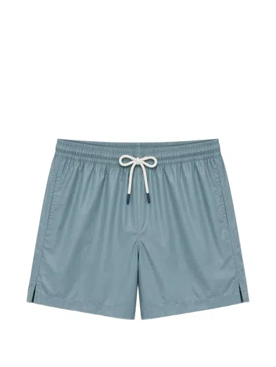 Les Héritiers Drawstring Swim Shorts In Blue